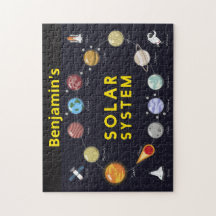 Astronomie-monogram Kinder zonnestelsel