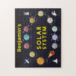 Astronomie-monogram Kinder zonnestelsel Legpuzzel