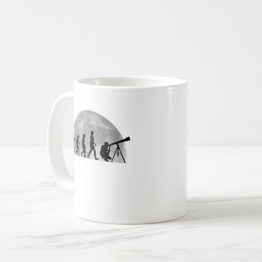 Astronomie Moon Evolution Telescope Astrofysica Koffiemok (Voorkant links)