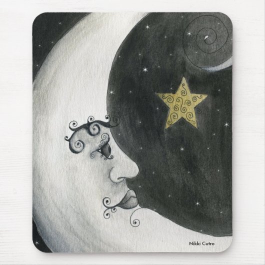 Astronomie - Moon Mousepad Muismat (Voorkant)