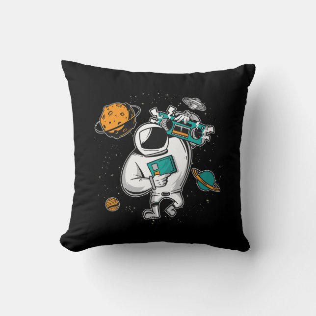 Astronomie Moon Music Lover Radio Space Universe Kussen (Voorkant)