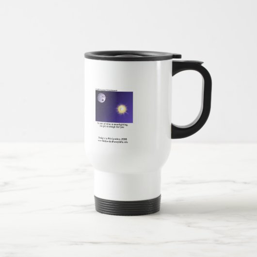 Astronomie Moonlight Cartoon Funny Travel Mug Reisbeker (Rechts)