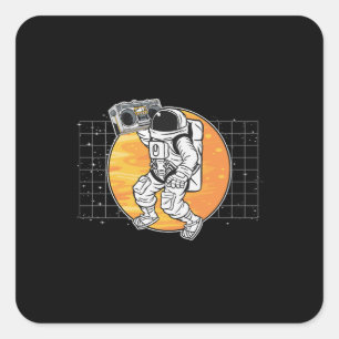 Astronomie Music Lover Radio Space Universe Galaxy Vierkante Sticker