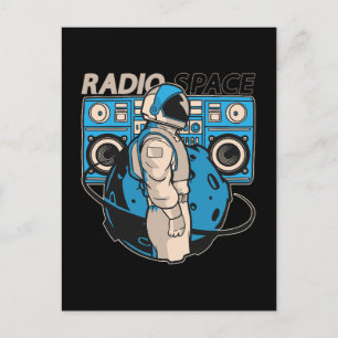Astronomie Muziekliefhebber Universum Radio Space  Feestdagenkaart