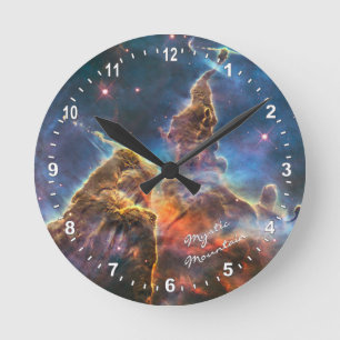 Astronomie & Mystic Mountain Clock, Hubble / Galax Ronde Klok