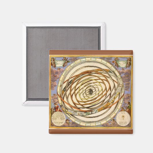  astronomie Orbit Planets, Andreas Cellarius Magneet (Voorkant / Achterkant)