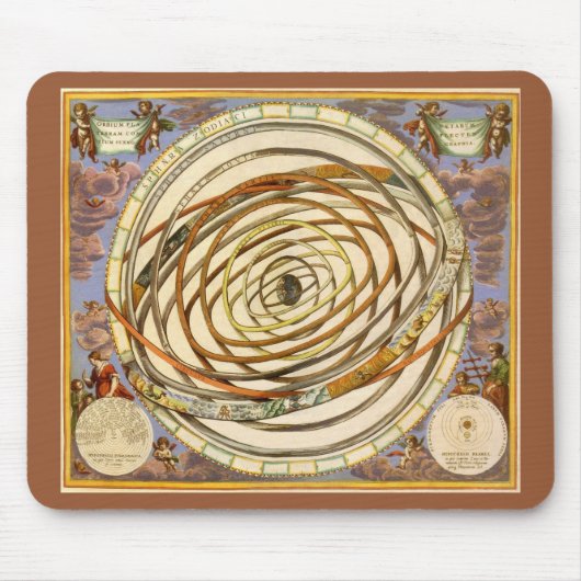 astronomie Orbit Planets, Andreas Cellarius Muismat (Voorkant)