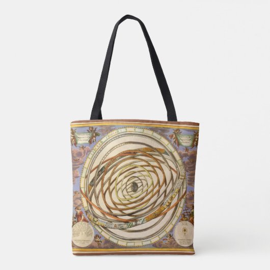 astronomie Orbit Planets, Andreas Cellarius Tote Bag (Achterkant)