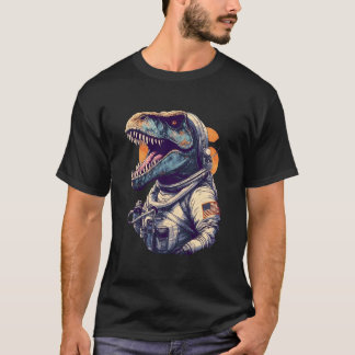 Astronomie Planeten Ruimteastronaut T Rex Dinosaur T-shirt