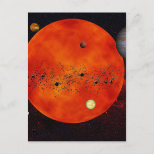 Astronomie planeten zonnestelsel ruimte briefkaart