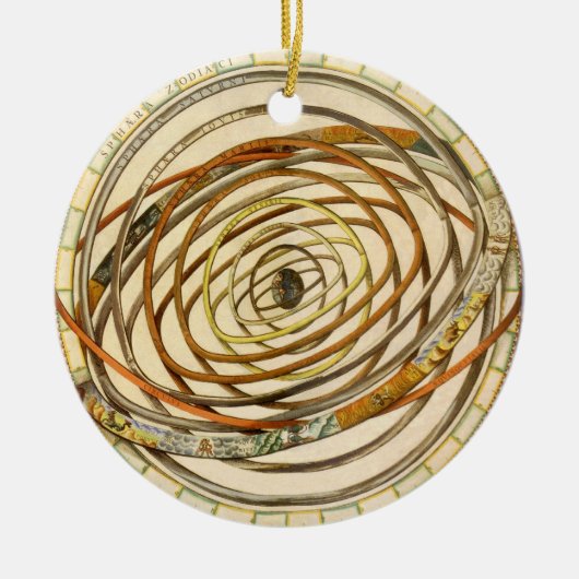  Astronomie Planets Orbit, Andreas Cellarius Keramisch Ornament (Voorkant)