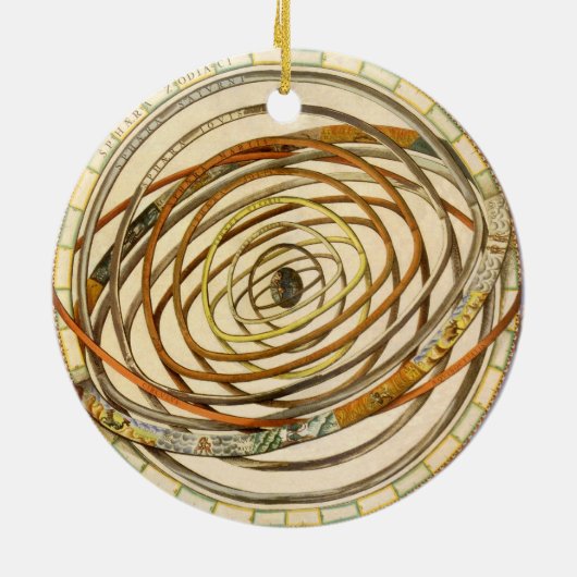  Astronomie Planets Orbit, Andreas Cellarius Keramisch Ornament (Achterkant)