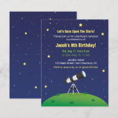 Astronomie rond campout - kinderen op zaterdag in  kaart (Voorkant / Achterkant)