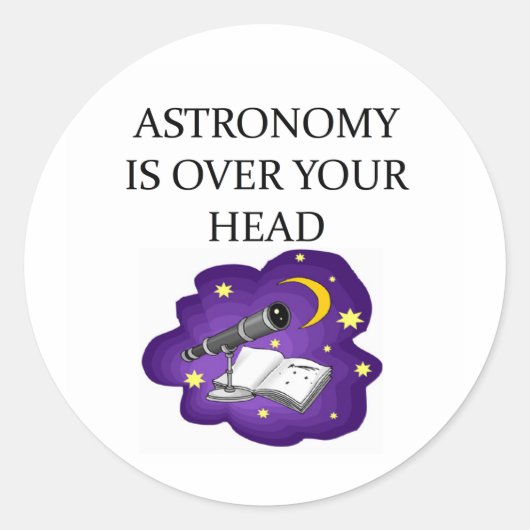 ASTRONOMIE RONDE STICKER (Voorkant)