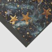 Astronomie Ruimte gouden sterren achtergrond Tissuepapier (Detail)