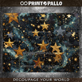 Astronomie Ruimte gouden sterren achtergrond Tissuepapier