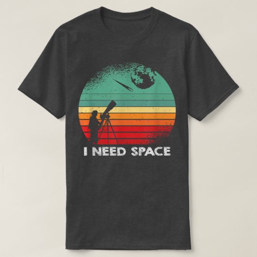 Astronomie ruimteastronaut Scientist Retro Funny T-shirt (Design voorkant)