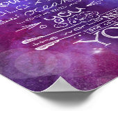 Astronomie ruimtethema galaxy art sterren maanthem poster (Hoek)