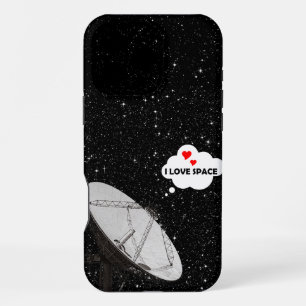 Astronomie Satelliet Schotel Achtergrond Sterren iPhone 16 Pro Max Hoesje