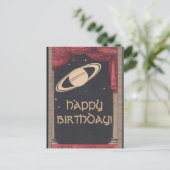  Astronomie Saturn Birthday-kaart Briefkaart (Staand voorkant)