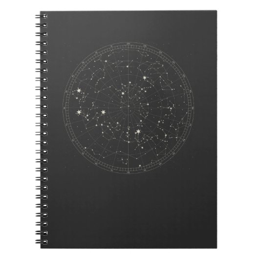 Astronomie Sky Map Stars Horoscope Constellatie Notitieboek (Voorkant)