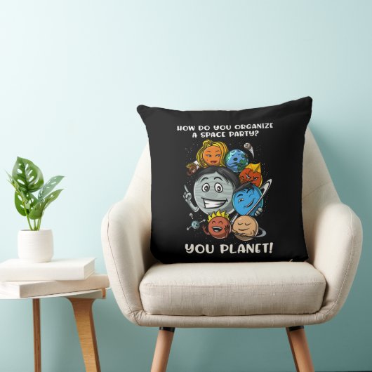 Astronomie Space Party Solar System Planets Joke Kussen (Stoel)