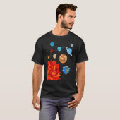 'Astronomie Space Science Galaxy Planets Solar Sys T-shirt (Voorkant volledig)