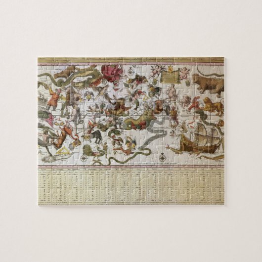  Astronomie, Star Map van Johannes van Keulen Legpuzzel (Horizontaal)