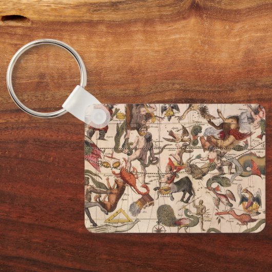  Astronomie, Star Map van Johannes van Keulen Sleutelhanger (Achterkant)