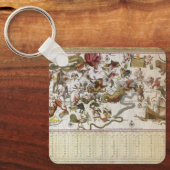  Astronomie, Star Map van Johannes van Keulen Sleutelhanger (Voorkant)