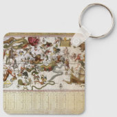  Astronomie, Star Map van Johannes van Keulen Sleutelhanger (Achterkant)