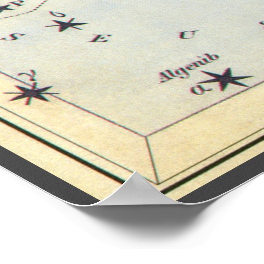  astronomie, stellatiesterren, Andromeda Poster (Hoek)