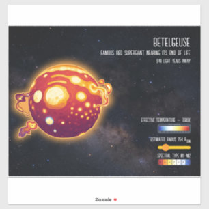 Astronomie Ster Betelgeuse Ruimte Wetenschap Ontwe Sticker