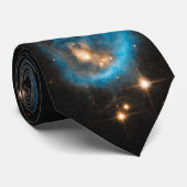 Astronomie sterren Universe Blue Space Stropdas (Opgerold)