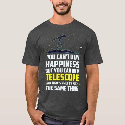 Astronomie Telescope Galaxy T-shirt (Voorkant)