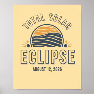 Astronomie Totale Zonsverduistering 2026 Totalitei Poster