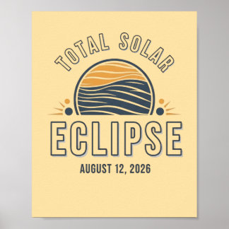 Astronomie Totale Zonsverduistering 2026 Totalitei Poster