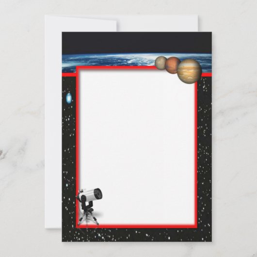 Astronomie Uitnodiging (Voorkant)