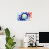 Astronomie universum nevel. KLEIN Poster (Thuiskantoor)