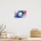 Astronomie universum nevel. KLEIN Poster (Keuken)