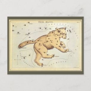  astronomie, Ursa Major Constellation, Beer Briefkaart