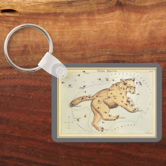  astronomie, Ursa Major Constellation, Beer Sleutelhanger (Achterkant)