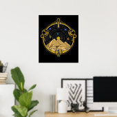 Astronomie van de Egyptische Pyramiden Poster (Thuiskantoor)