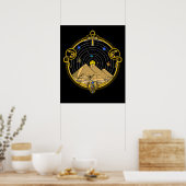 Astronomie van de Egyptische Pyramiden Poster (Keuken)