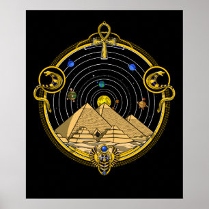 Astronomie van de Egyptische Pyramiden Poster