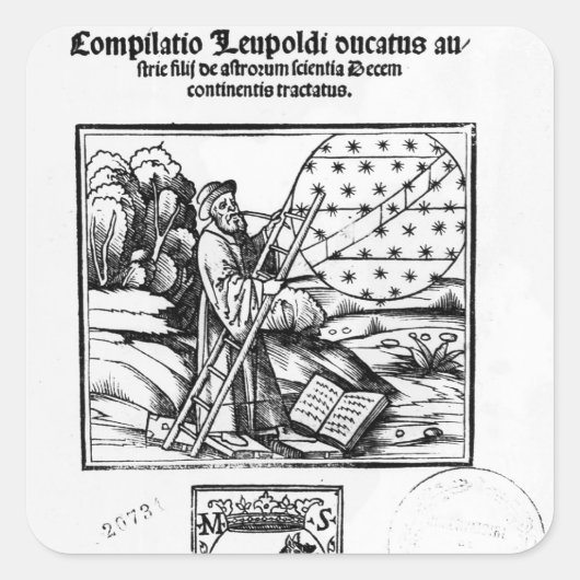 Astronomie Vierkante Sticker (Voorkant)