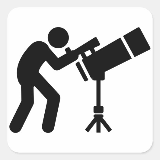 Astronomie Vierkante Sticker (Voorkant)