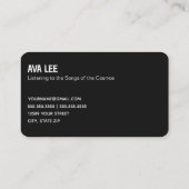 Astronomie Visitekaartje (Achterkant)