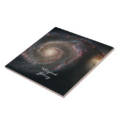 Astronomie & Whirpool Galaxy Spiral / Hubble Tegeltje (Zijkant)