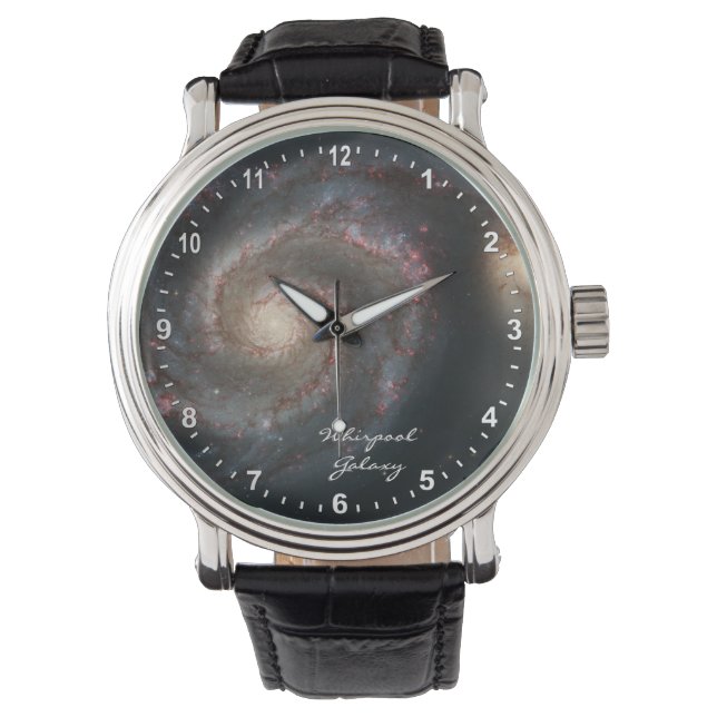 Astronomie & Whirpool Galaxy Watch, Hubble / spira Horloge (Voorkant)